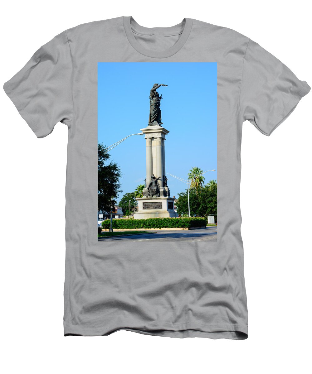 Statue T-Shirt featuring the photograph Texas Heroes Monument Full by Tikvah's Hope