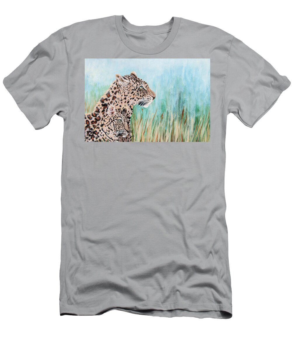 Kc Gallery T-Shirt featuring the painting Thandi's Blessing_close up by Katherine Caughey
