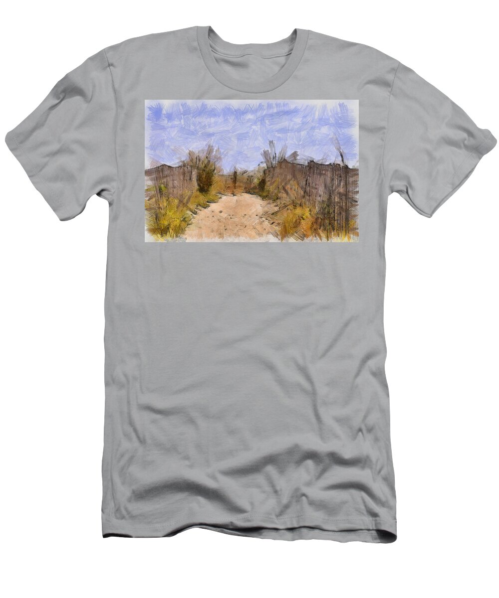 Beach T-Shirt featuring the photograph The Beach Awaits by Trish Tritz