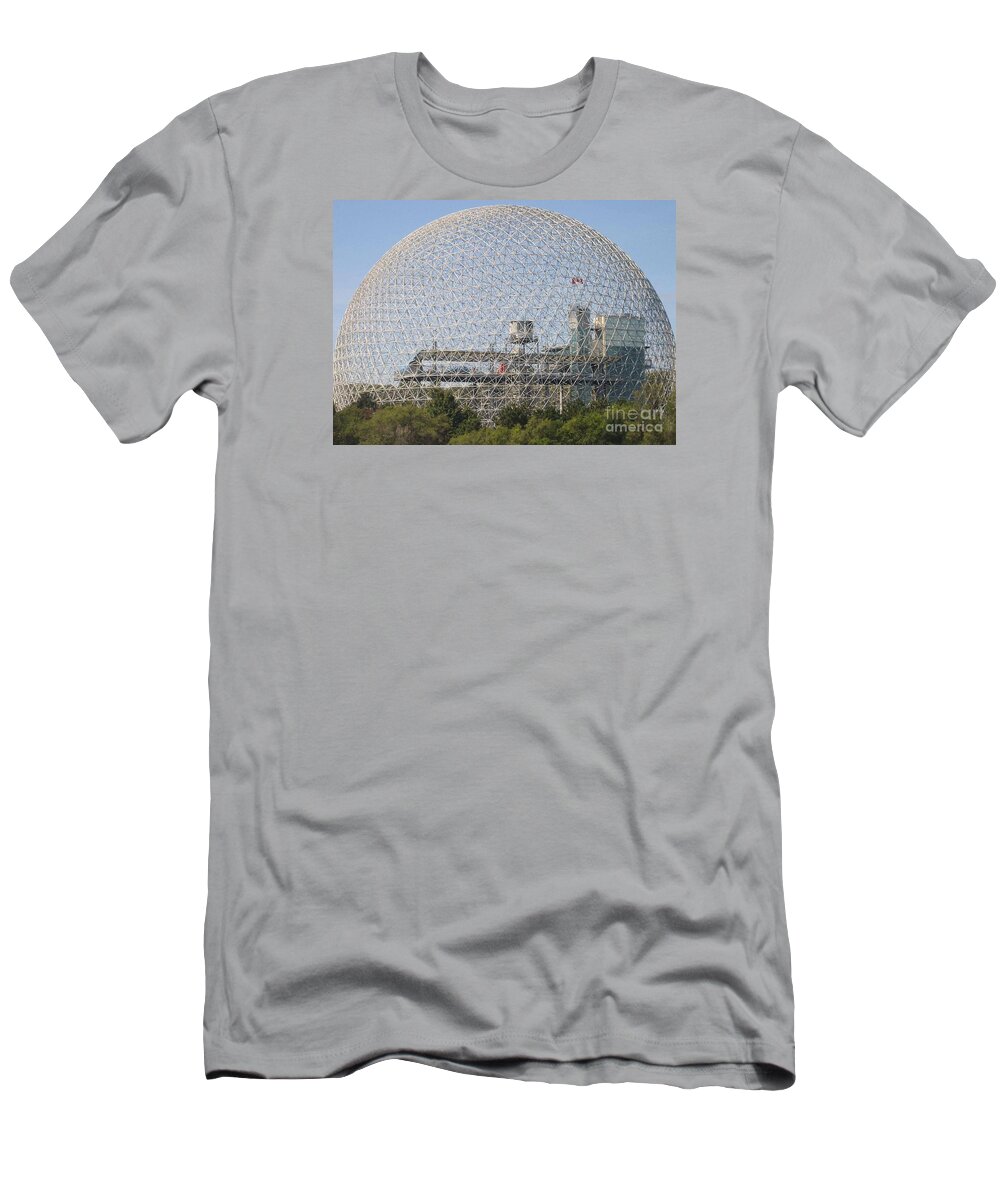 Biosphere T-Shirt featuring the photograph The Biosphere Ile Sainte-Helene Montreal Quebec by Reb Frost