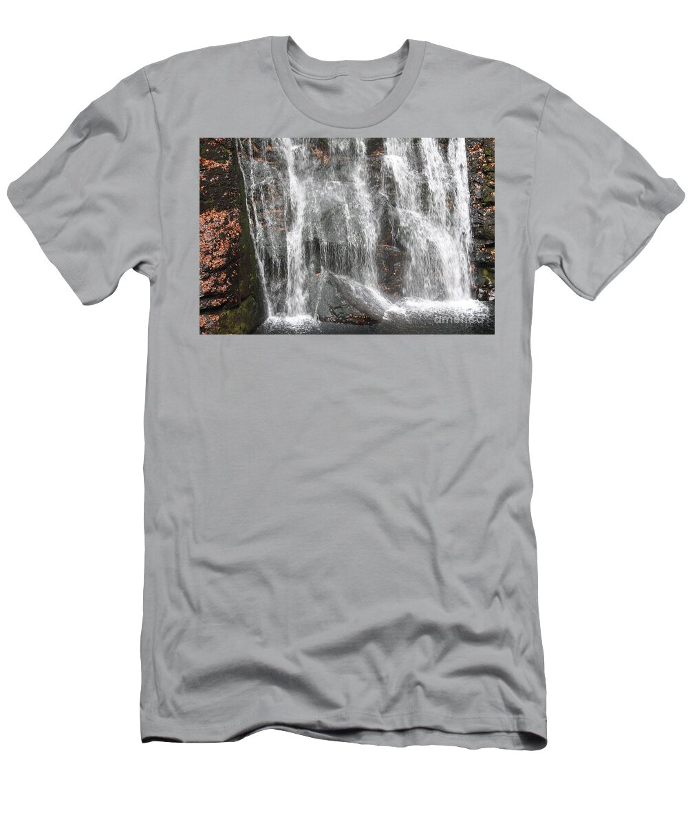 The Bottom Of Bushkill Falls T-Shirt featuring the photograph The Bottom Of Bushkill Falls by John Telfer