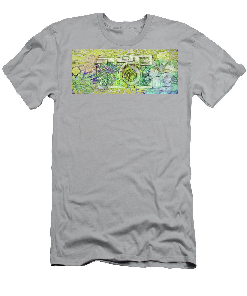 Camera T-Shirt featuring the digital art The Camera - 02c5bt by Variance Collections