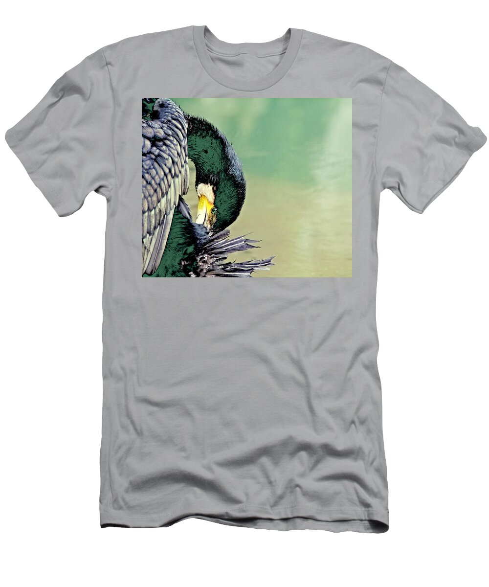 China T-Shirt featuring the photograph The Cormorant by Marla Craven