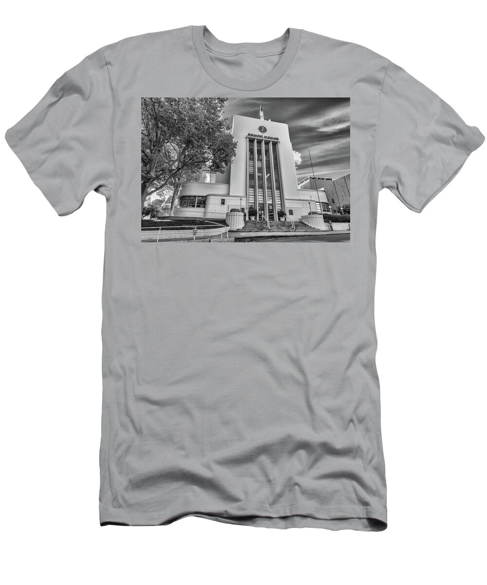 B&w T-Shirt featuring the photograph The Court House by Robin Mayoff
