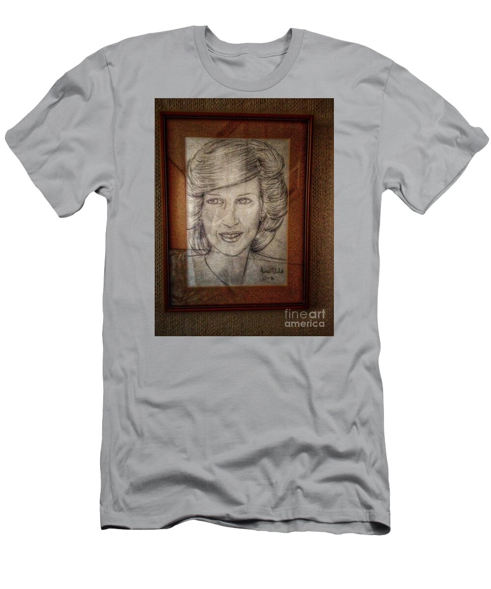 Princess Diana T-Shirt featuring the photograph The Cracked Picture by Joan-Violet Stretch