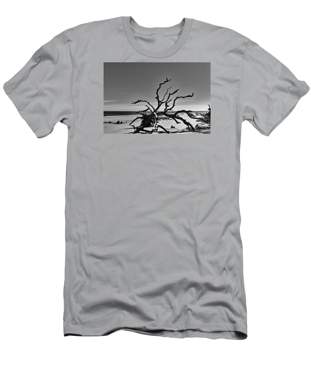 Nature T-Shirt featuring the photograph The Dead in Black and White by DB Hayes