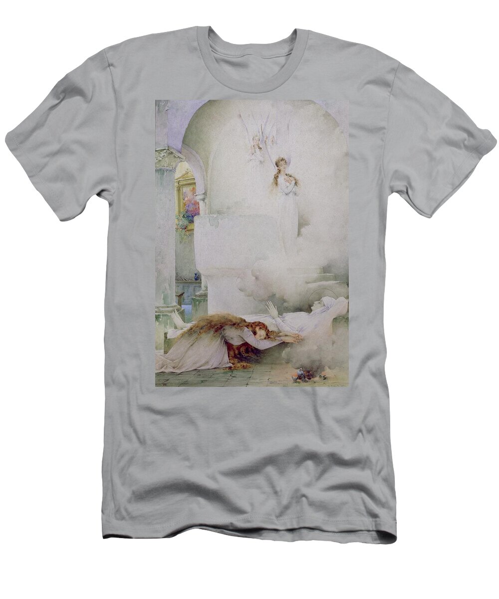 The T-Shirt featuring the painting The Death of the Virgin by Guillaume Dubufe