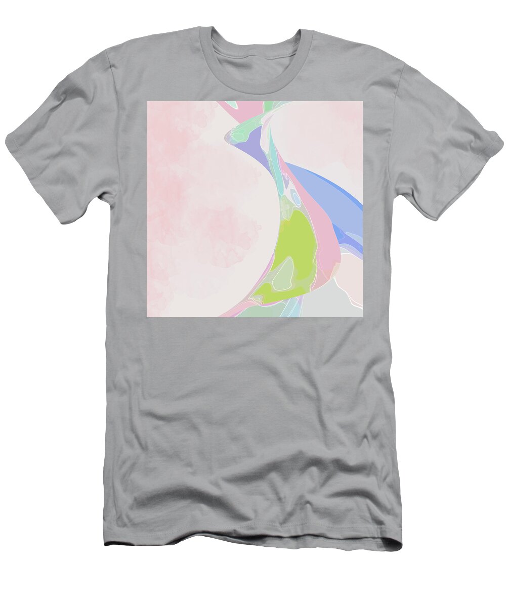 Abstract T-Shirt featuring the digital art The Edge of Her Kimono by Gina Harrison