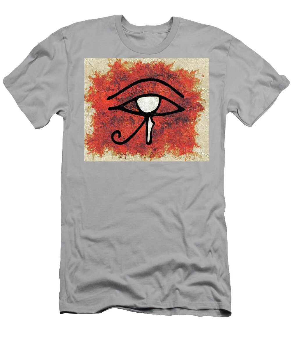 Eye T-Shirt featuring the painting The Eye of Horus by Esoterica Art Agency