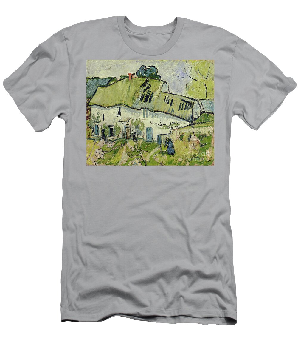 Farmhouse T-Shirt featuring the painting The Farm in Summer by Vincent van Gogh