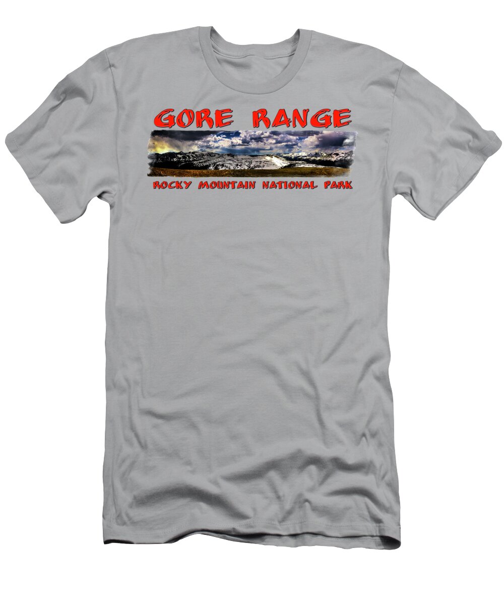 Gore Range T-Shirt featuring the photograph The Gore Range in Panorama by Roger Passman