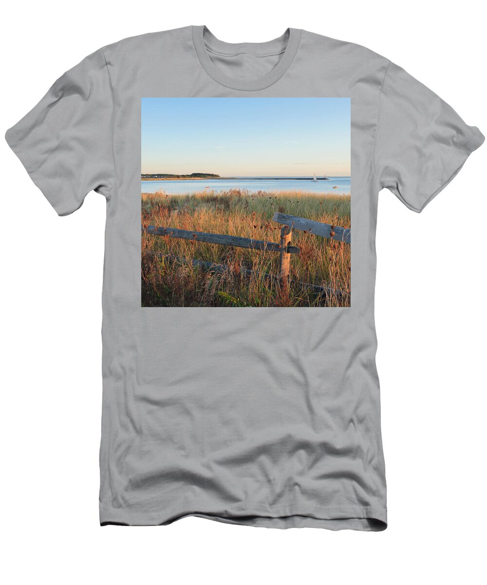 Sunset T-Shirt featuring the photograph The Harbor Square by Bill Wakeley