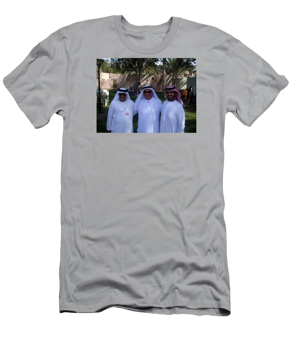 Abu Dhabi T-Shirt featuring the photograph The Horsemen Abu Dhabi by Mackenzie Moulton