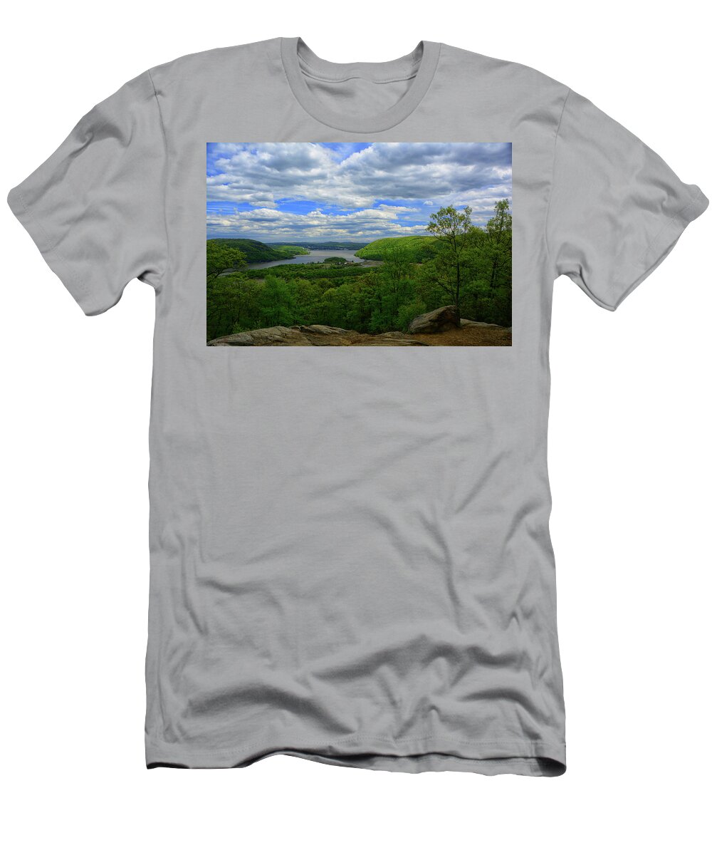 The Hudson From Bear Mountain T-Shirt featuring the photograph The Hudson from Bear Mountain by Raymond Salani III