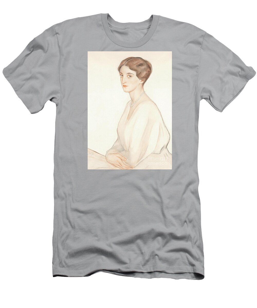 The Imperial Princess Nadezda Petrovna Romanova Of Russia T-Shirt featuring the painting The Imperial Princess Nadezda by MotionAge Designs