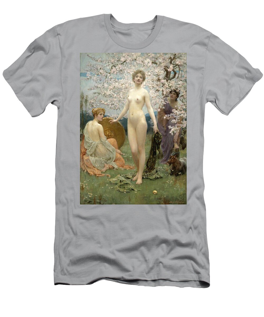 Solomon Joseph Solomon T-Shirt featuring the painting The Judgment of Paris by Solomon Joseph Solomon