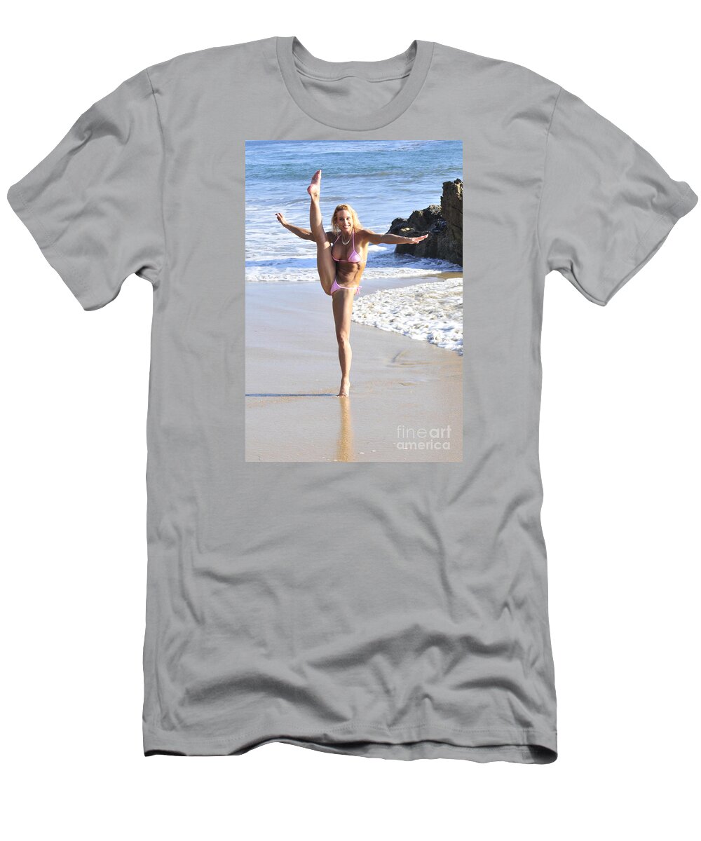 Sand T-Shirt featuring the photograph The Kick by Robert WK Clark