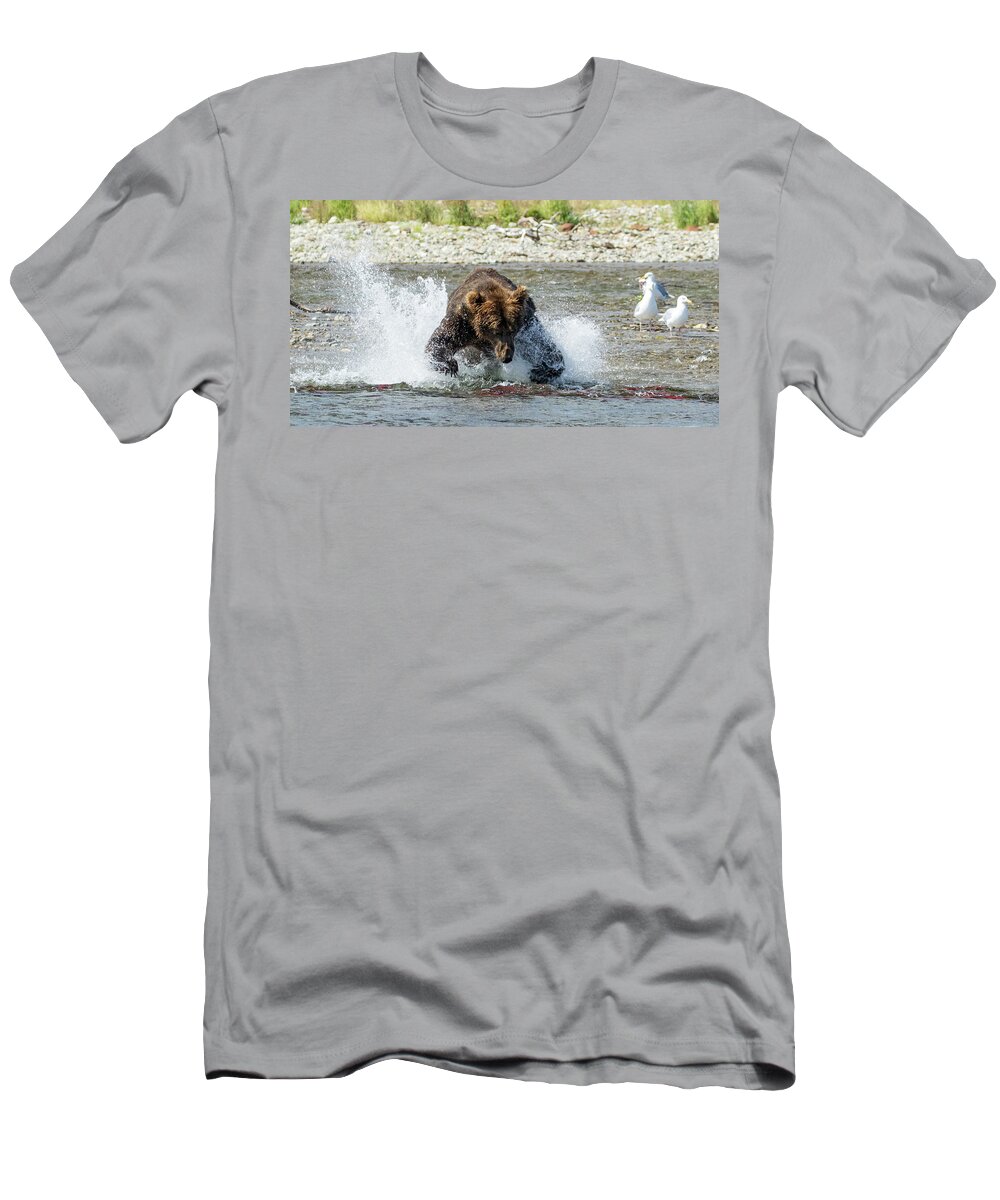 Alaska T-Shirt featuring the photograph The Lunge by Cheryl Strahl