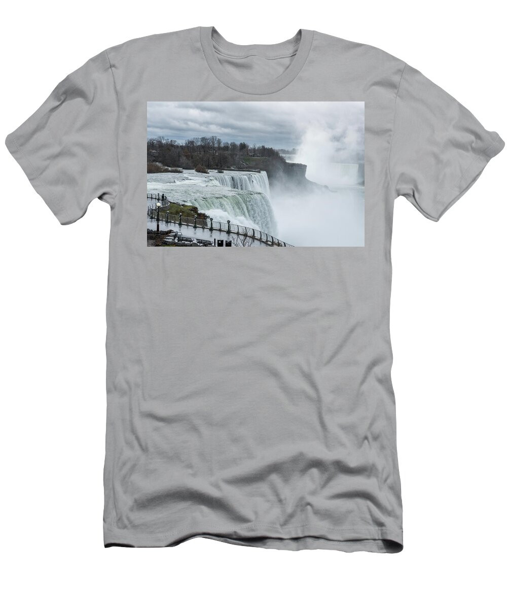 Water Falls T-Shirt featuring the photograph The Mighty Niagara by Jaime Mercado