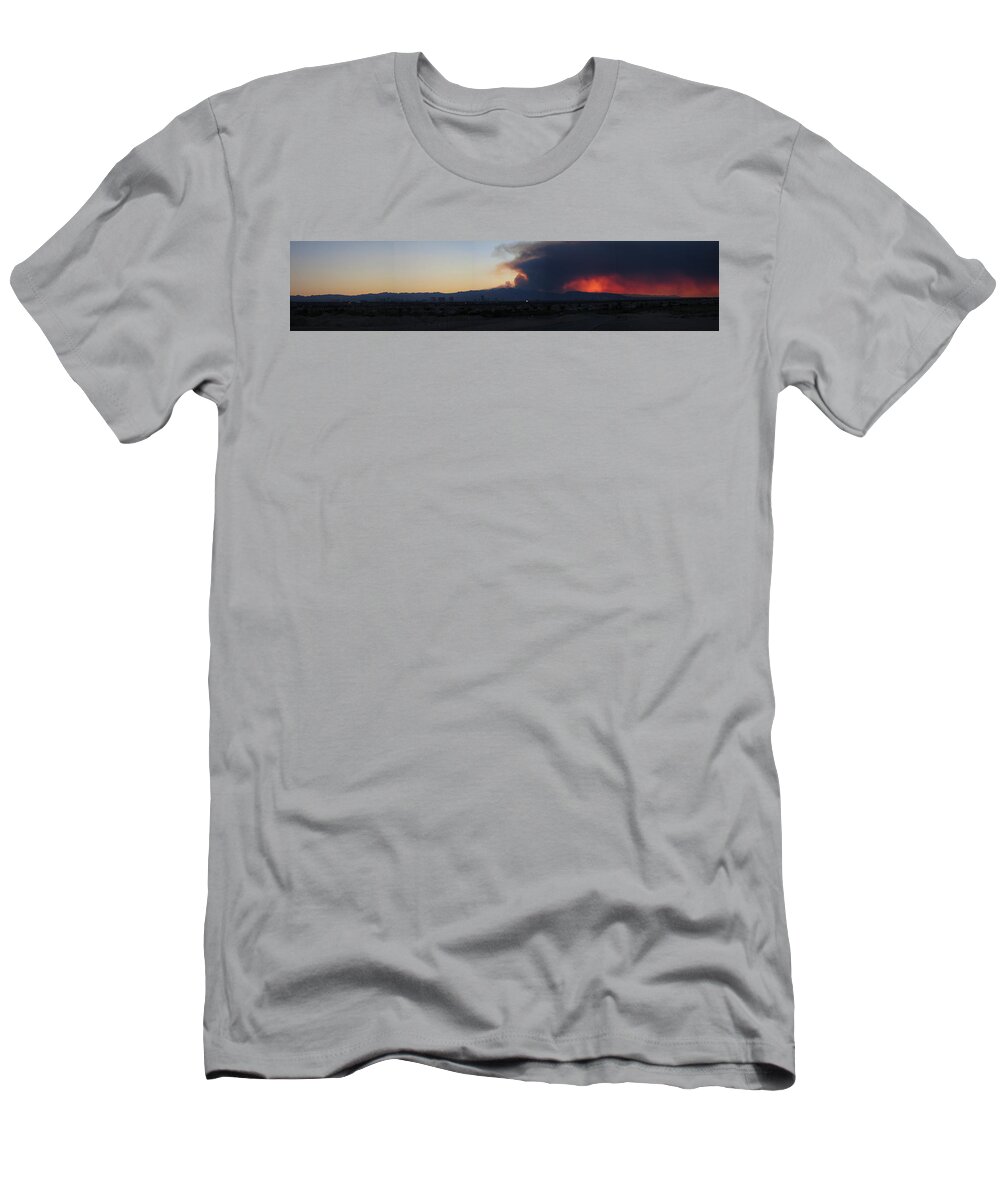  T-Shirt featuring the photograph The Mount Charleston Fire by Carl Wilkerson