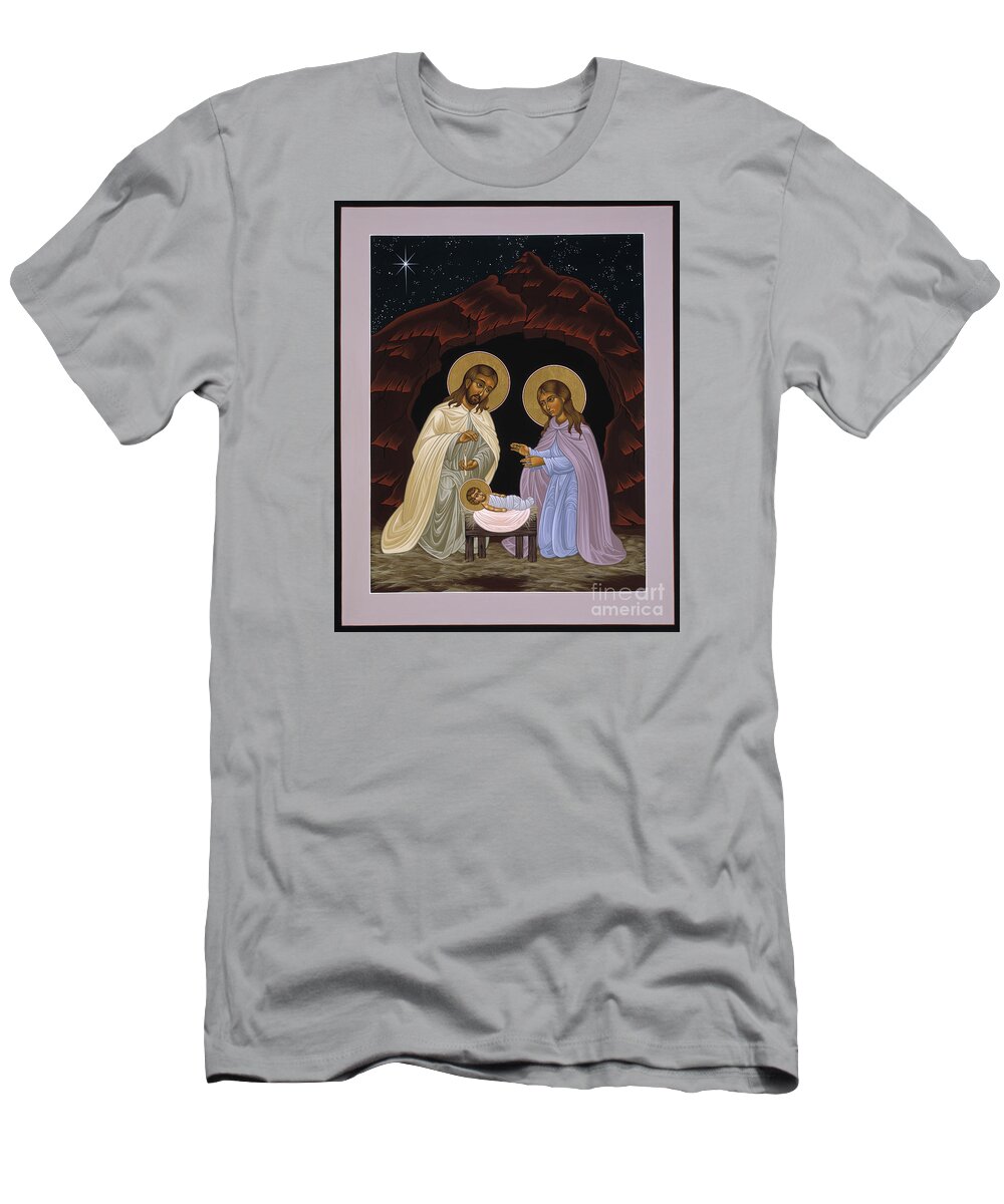 The Nativity Of Our Lord Jesus Christ T-Shirt featuring the painting The Nativity of Our Lord Jesus Christ 034 by William Hart McNichols
