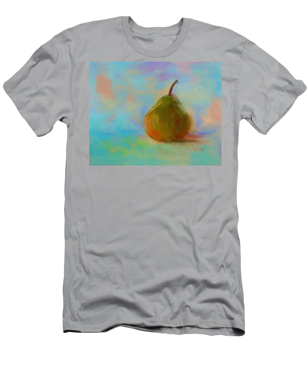 Fruits T-Shirt featuring the painting The Pear by Colleen Taylor