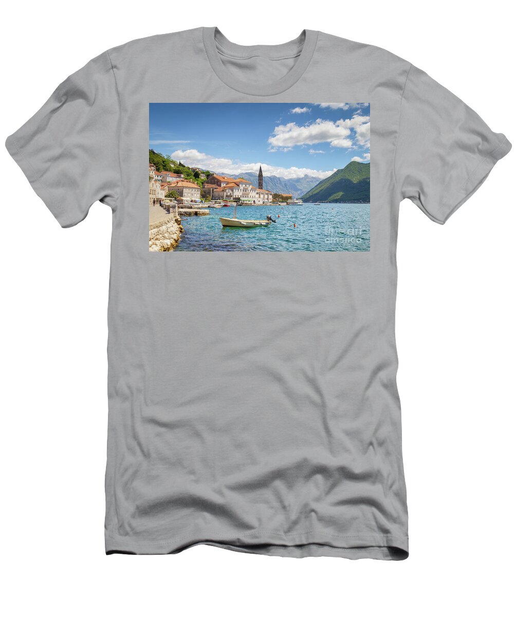 Kotor T-Shirt featuring the photograph The Pearl of Montenegro by JR Photography