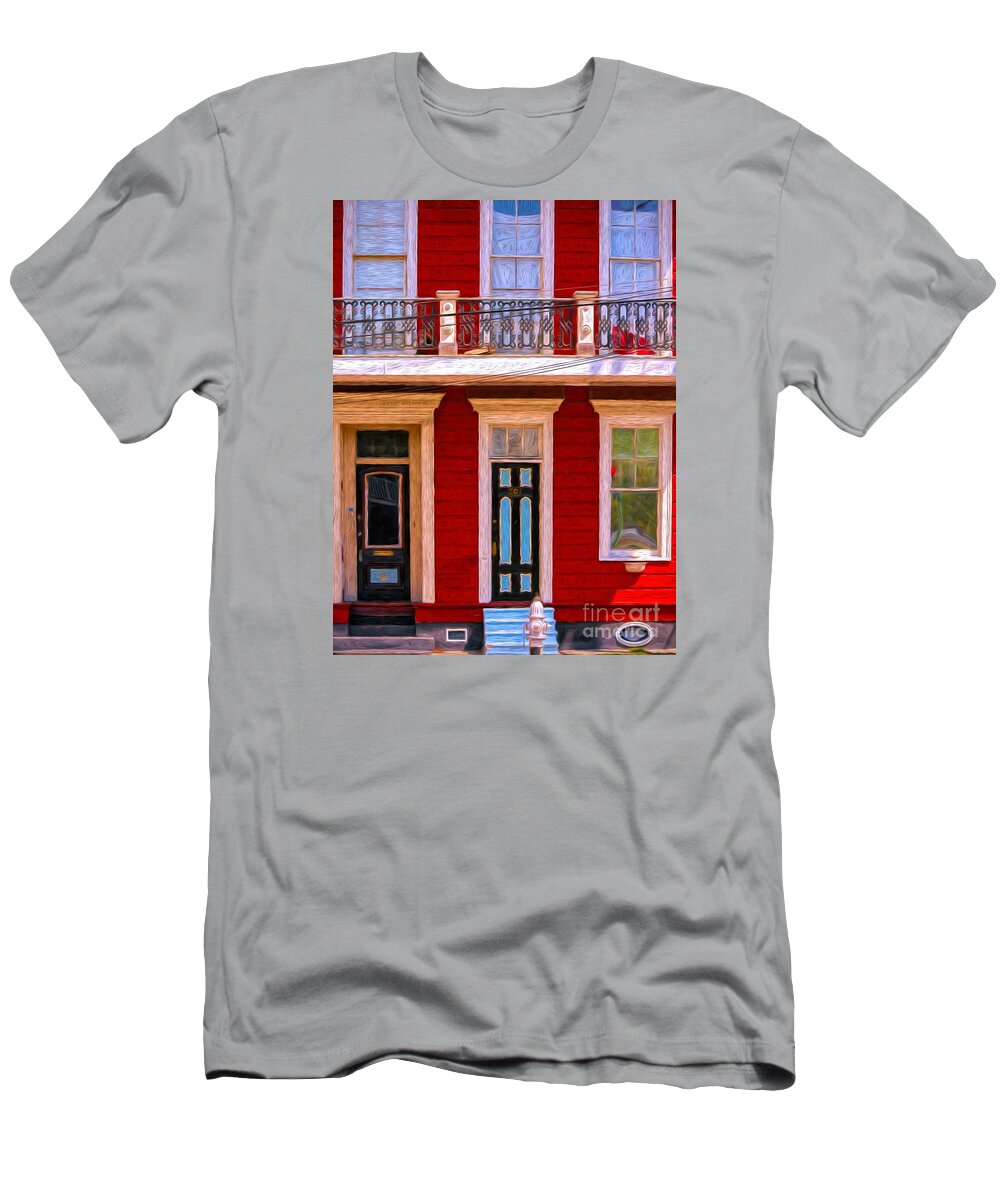 House T-Shirt featuring the photograph The Red House-Nola-Faubourg Marigny by Kathleen K Parker