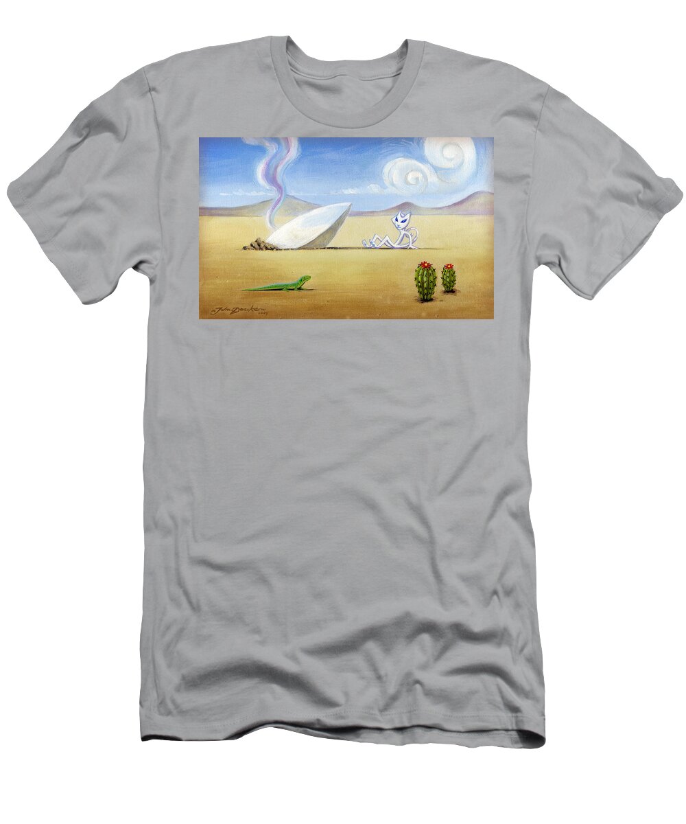 Deecken T-Shirt featuring the painting The Truth about Roswell by John Deecken