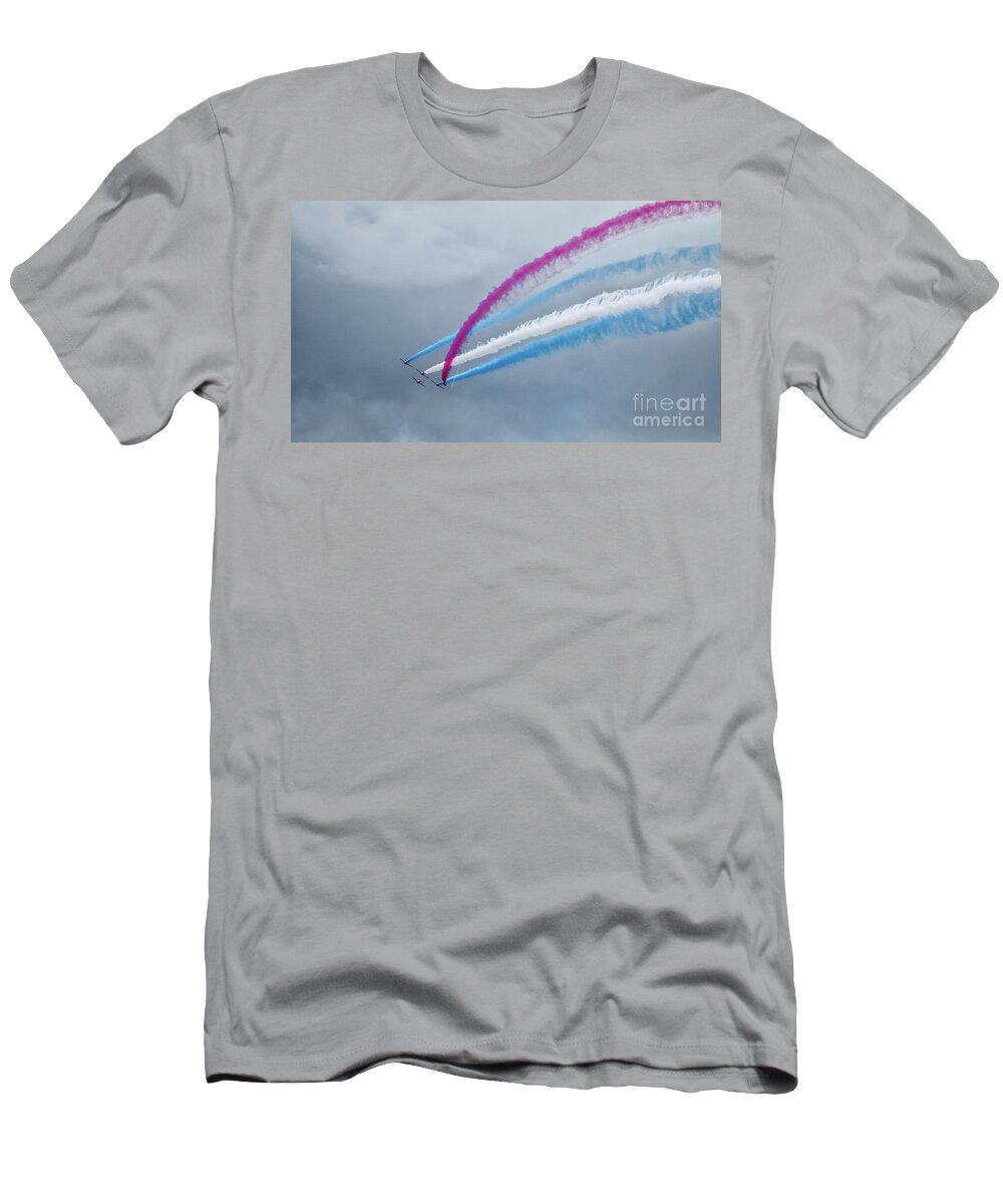 The Red Arrows T-Shirt featuring the digital art The Twister by Airpower Art