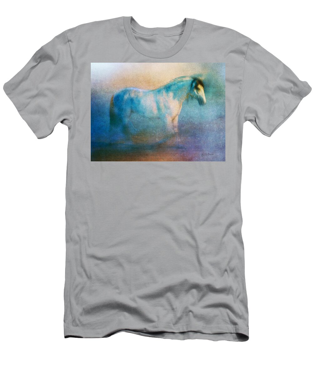 The T-Shirt featuring the photograph The White Horse by Bill Cannon