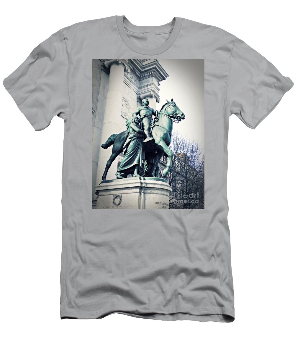 Roosevelt T-Shirt featuring the photograph Theodore Roosevelt Equestrian Statue by Sarah Loft
