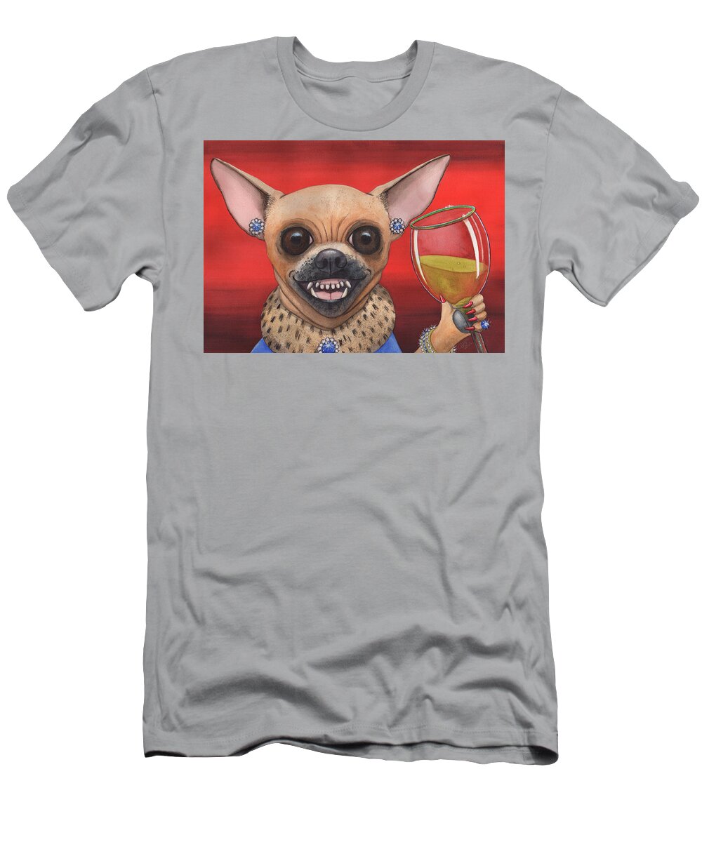 Dog T-Shirt featuring the painting Tiny Winer by Catherine G McElroy
