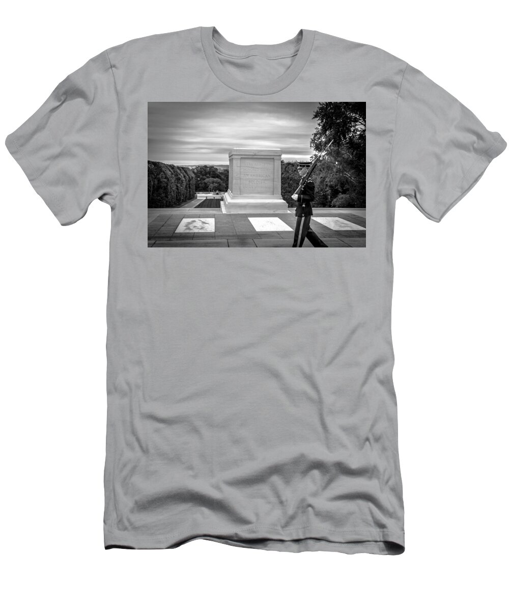 Arlington National Cemetery T-Shirt featuring the photograph Tomb of the Unknown solider by David Morefield