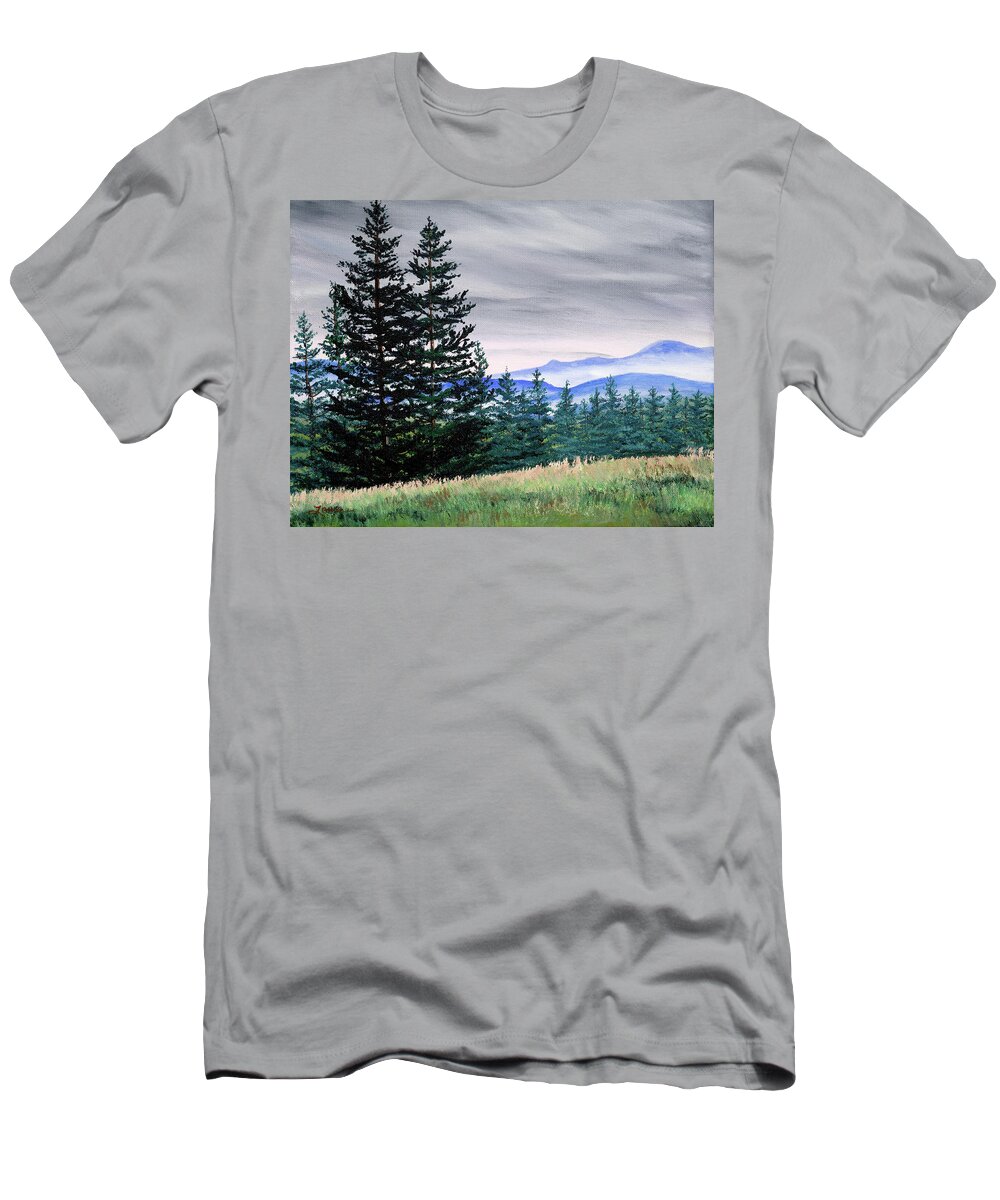 Oregon T-Shirt featuring the painting Top of Bald Hill by Laura Iverson