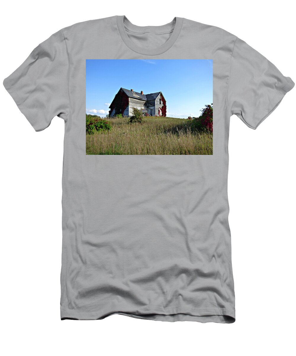 Abandon T-Shirt featuring the photograph Top Of The Hill by Scott Ward