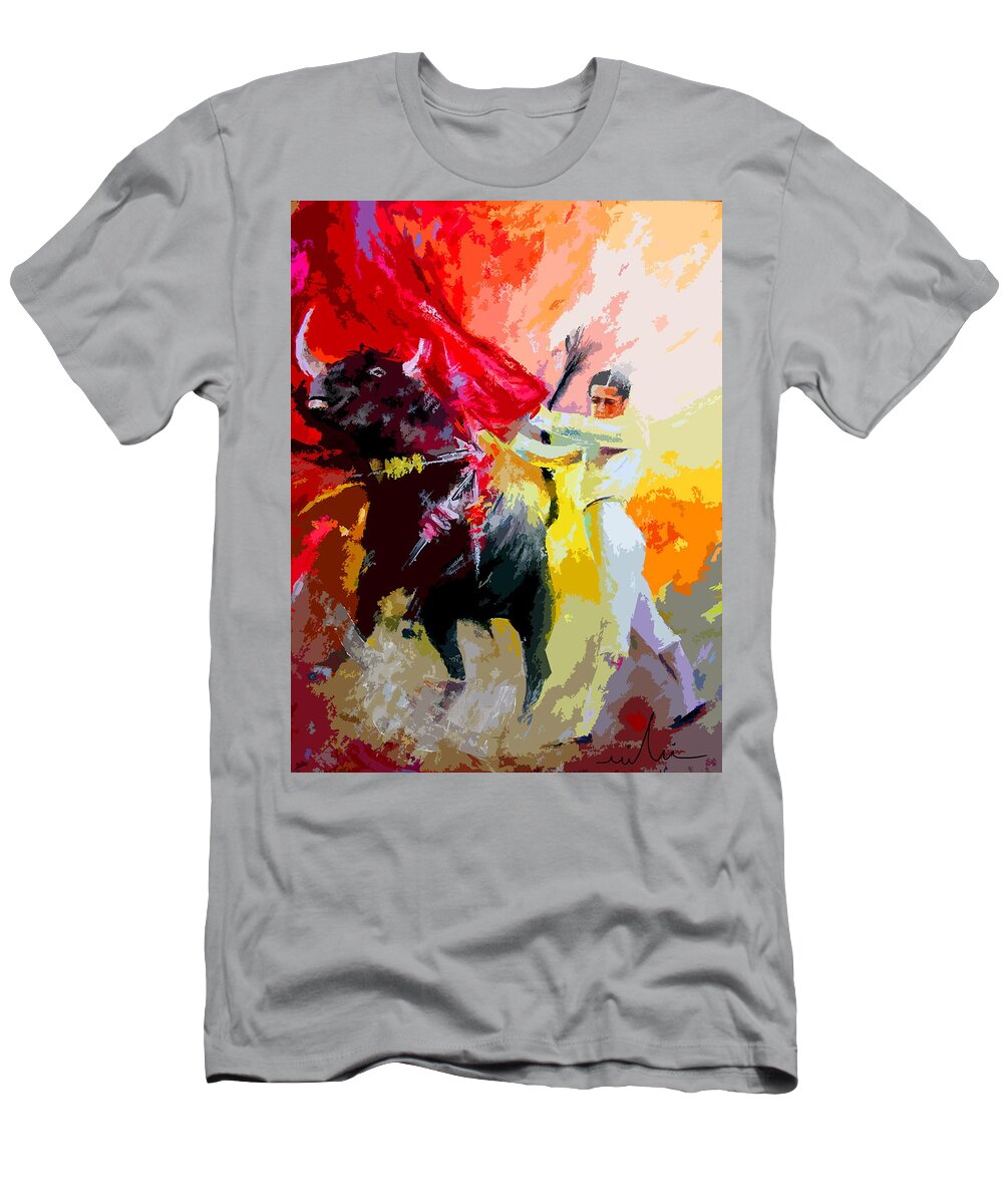 Animals T-Shirt featuring the painting Toroscape 41 by Miki De Goodaboom