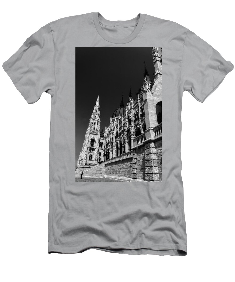 Black And White T-Shirt featuring the photograph Towering Spires by Kathi Isserman