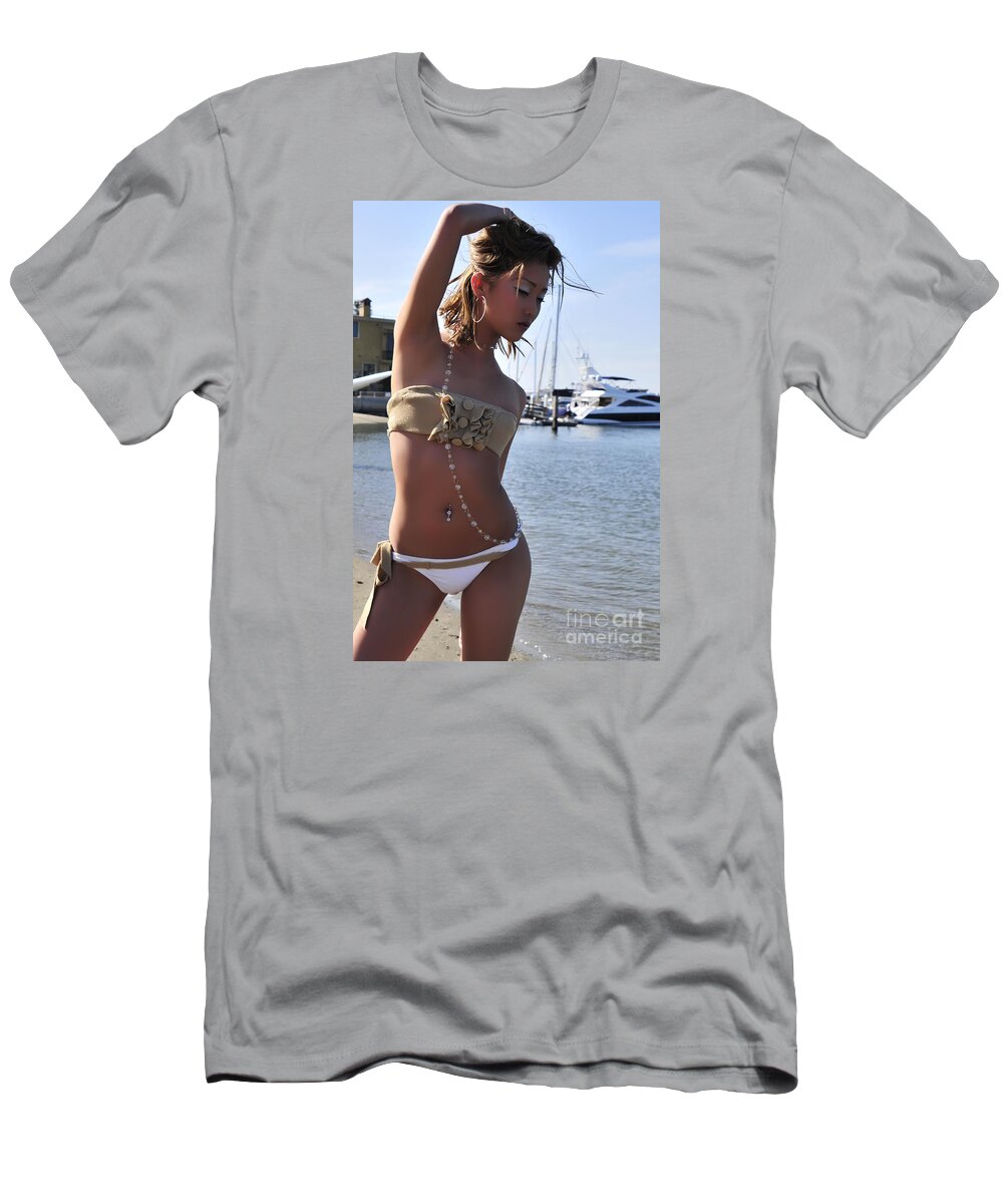Glamour Photographs T-Shirt featuring the photograph Tranquil at bay by Robert WK Clark