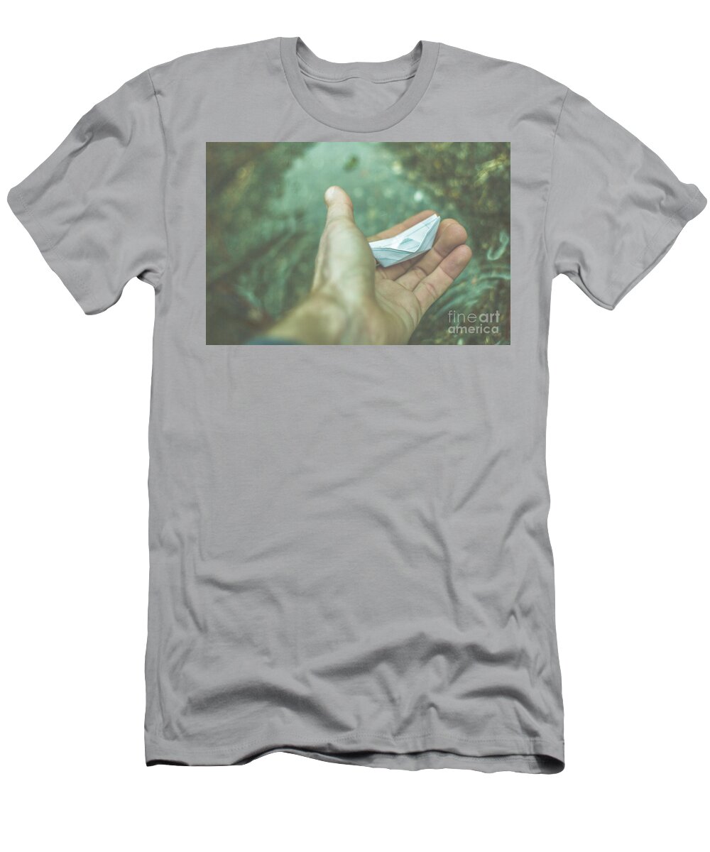 Boat T-Shirt featuring the photograph Travelling dreams by Jorgo Photography