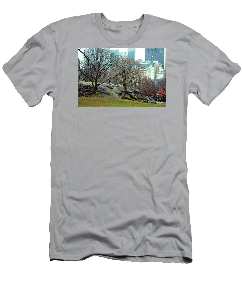 Rock T-Shirt featuring the photograph Trees in Rock by Sandy Moulder