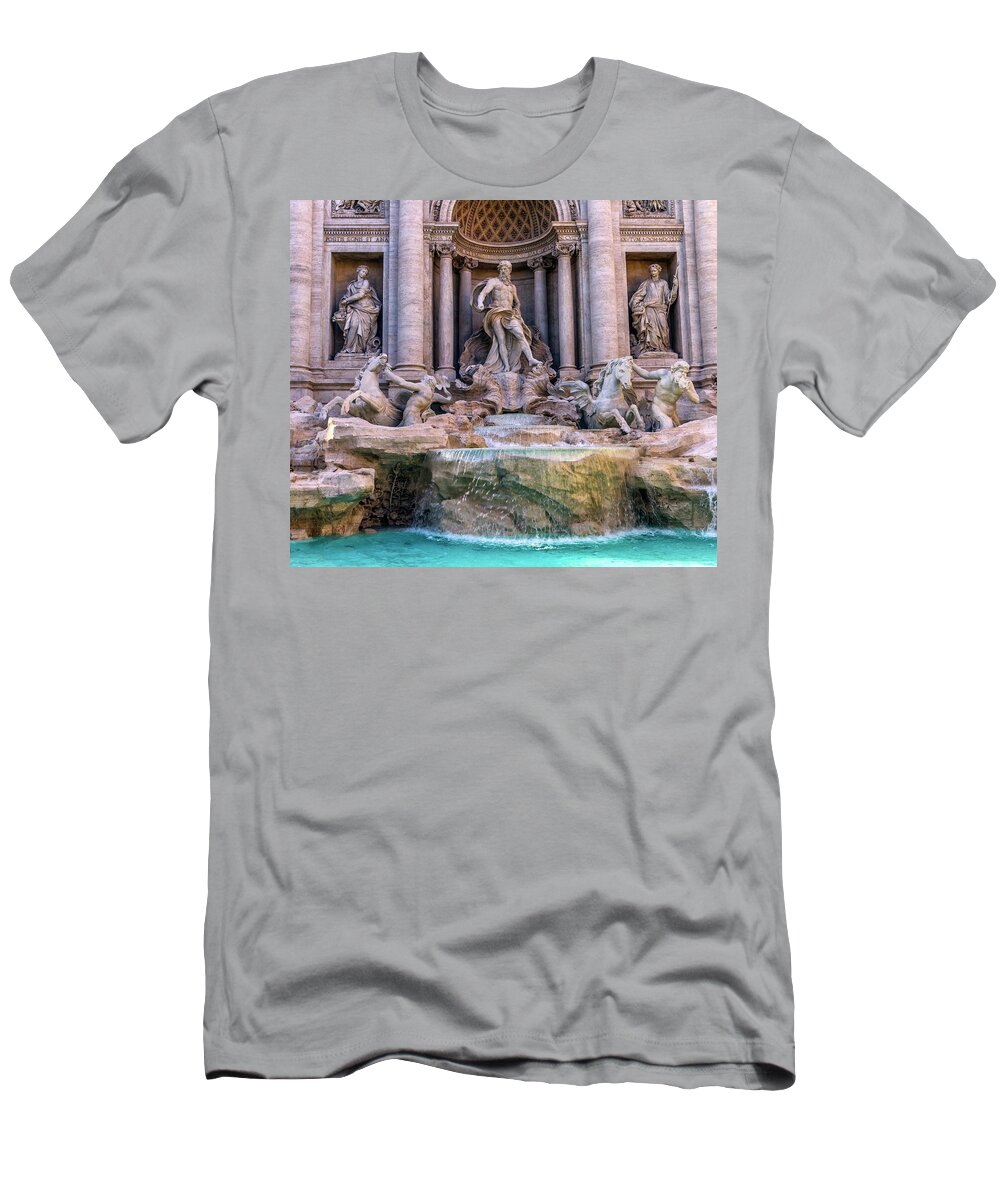 Rome T-Shirt featuring the photograph Trevi fountain, Roma, Italy by Elenarts - Elena Duvernay photo
