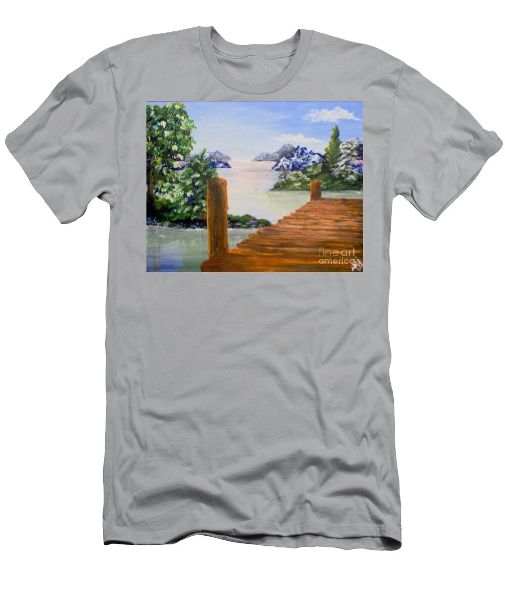 Otis Redding T-Shirt featuring the painting Tribute to Otis by Saundra Johnson