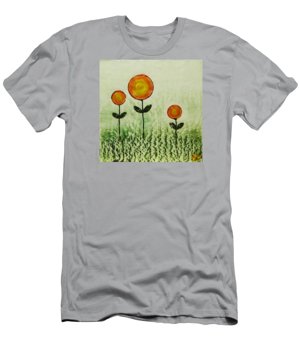 Landscape T-Shirt featuring the painting Triplets by Terry Honstead