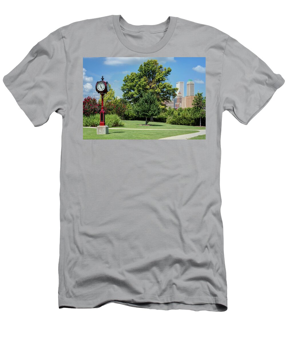 Downtown Tulsa T-Shirt featuring the photograph Tulsa's Pearl District Skyline by Gregory Ballos
