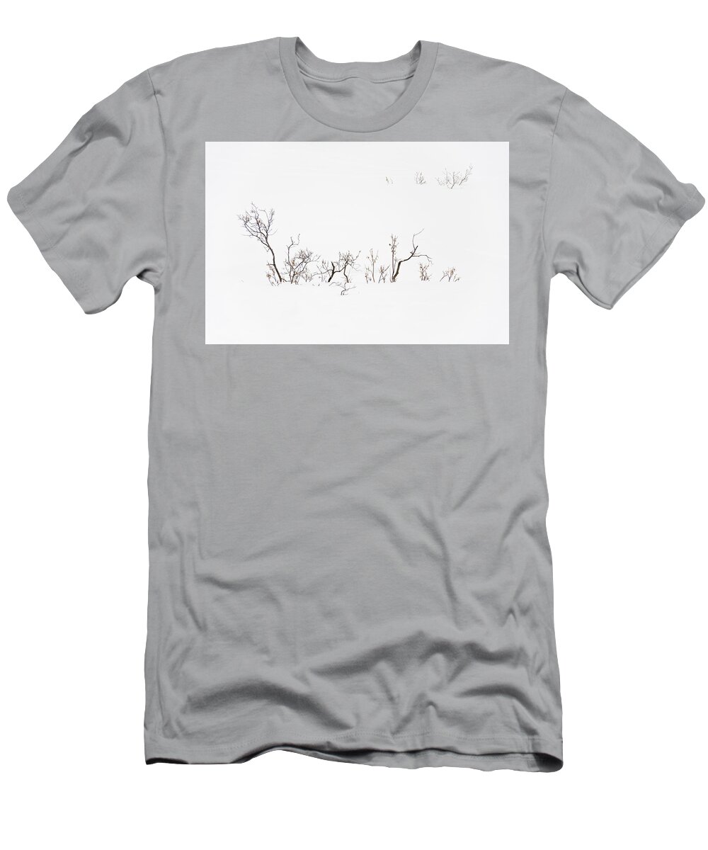 Twigs T-Shirt featuring the photograph Twigs in Snow by Bryan Carter