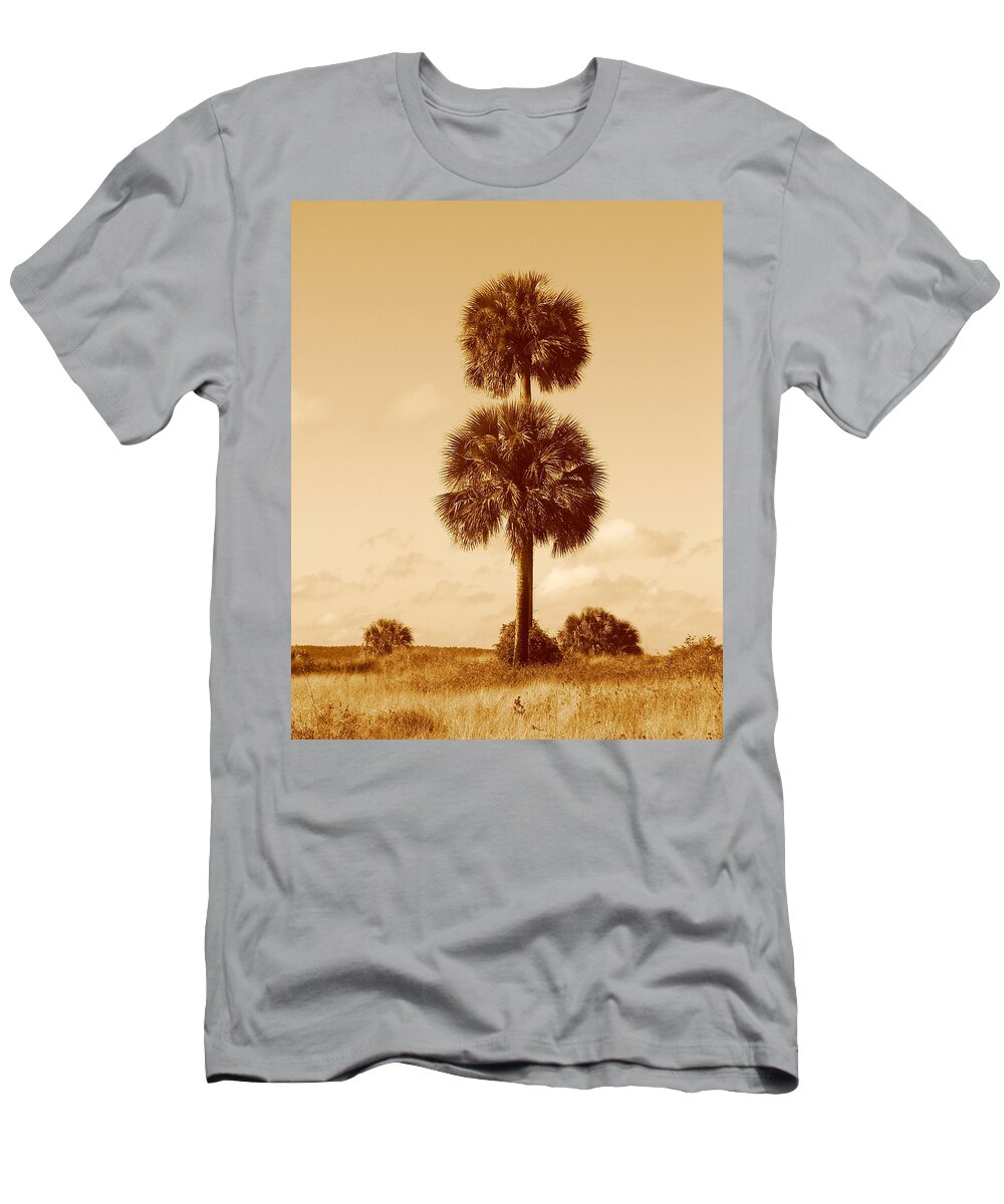 Nature T-Shirt featuring the photograph Twin Palms by Peggy Urban