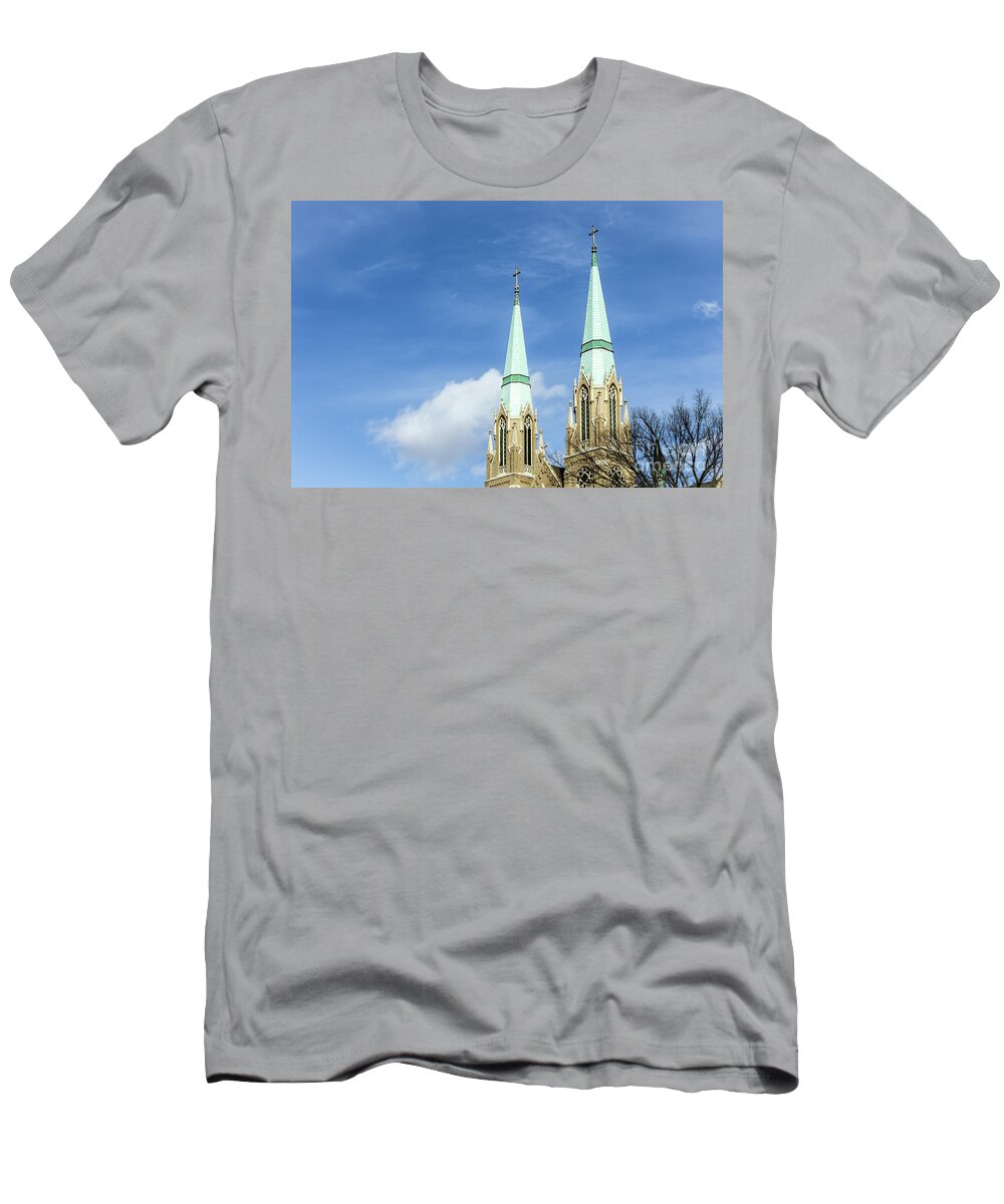 Twin Spires T-Shirt featuring the photograph Twin Spires by Imagery by Charly