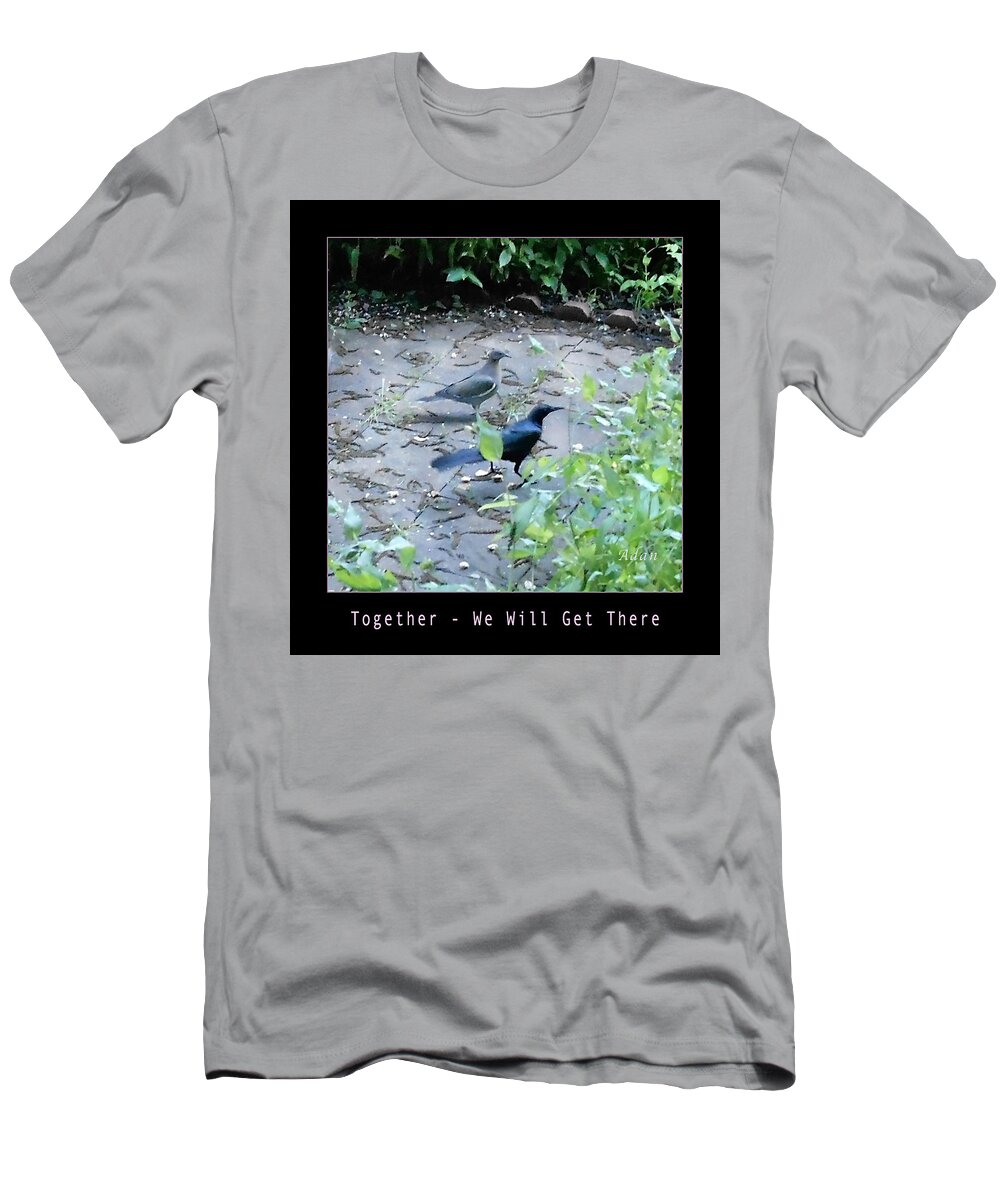 Two Birds T-Shirt featuring the photograph Two Birds Pink by Felipe Adan Lerma