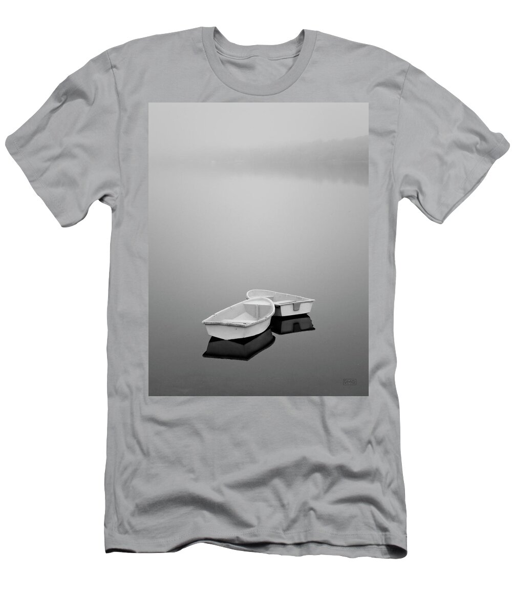 Tiverton T-Shirt featuring the photograph Two Boats and Fog by David Gordon